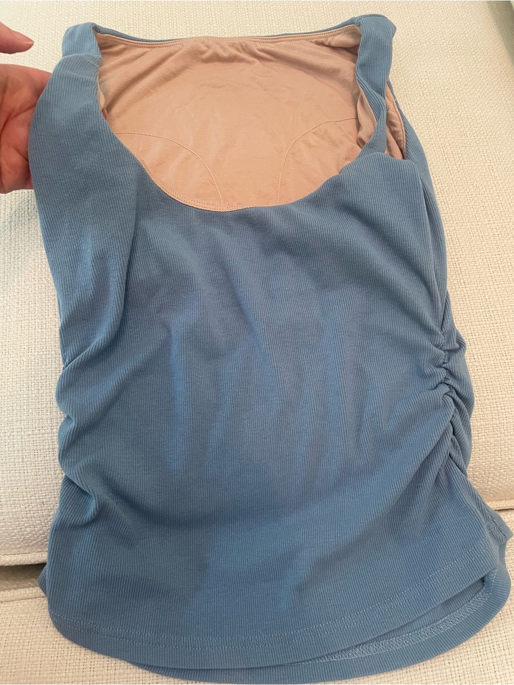 OGL Blue Ribbed Tank Top - Picture 3 of 4